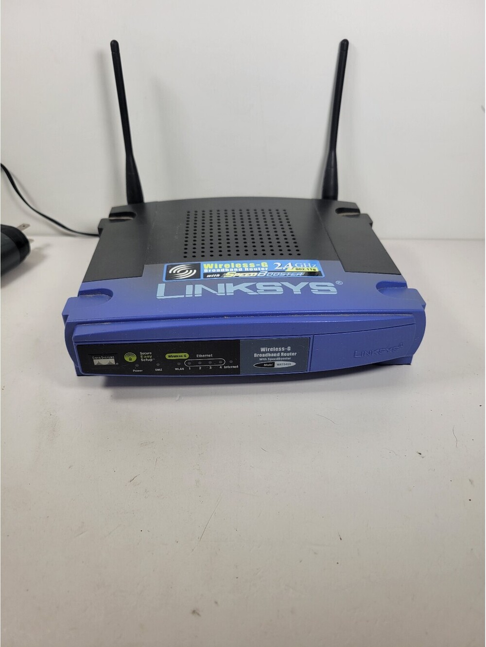 Linksys WRT54G Wireless-G Broadband Router.